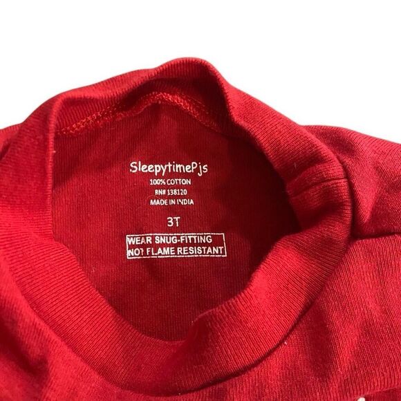 Sleepy time Pjs size 3T 100% cotton 2 piece Serling sleeve pants - Picture 3 of 5